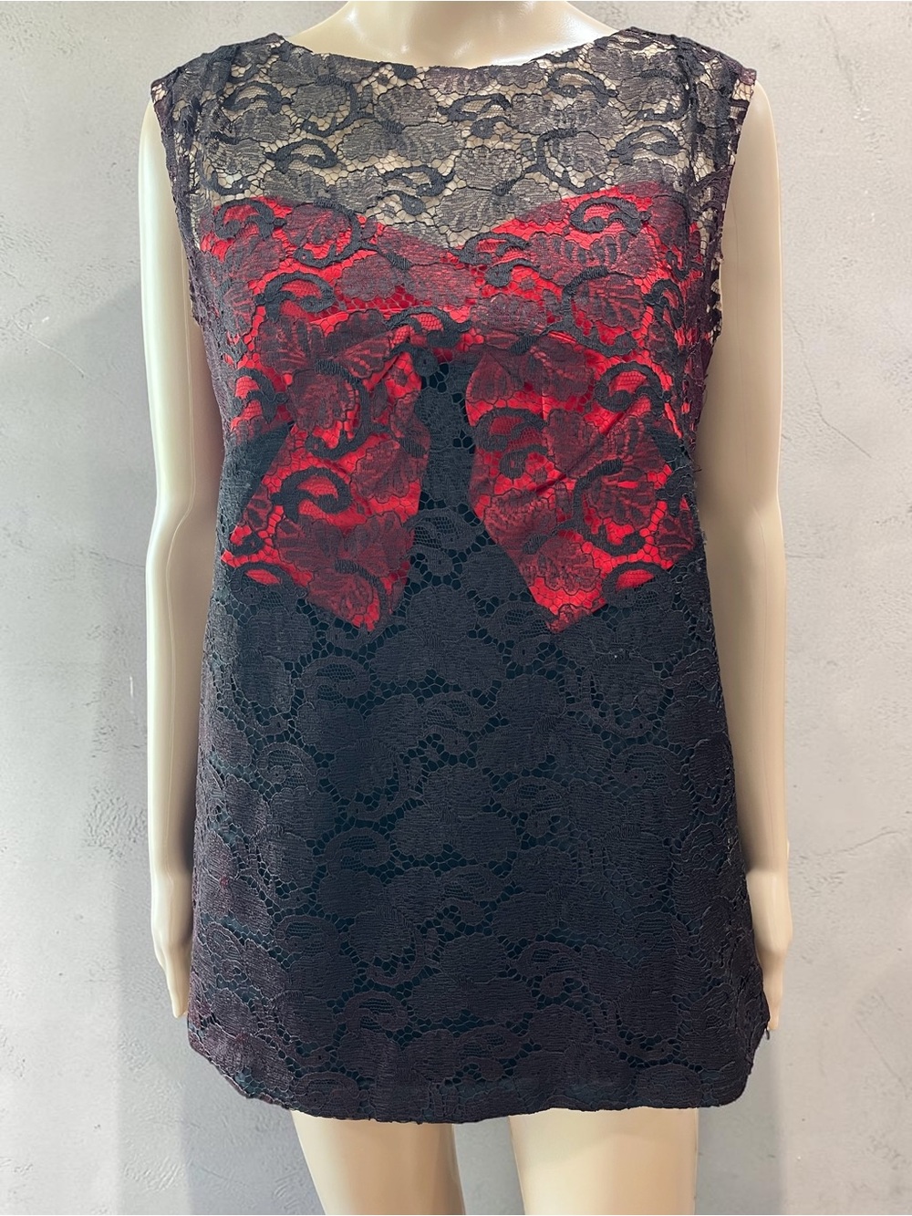 Vintage 1960s Toni Lynn Lace Bow Maternity Dress / Top